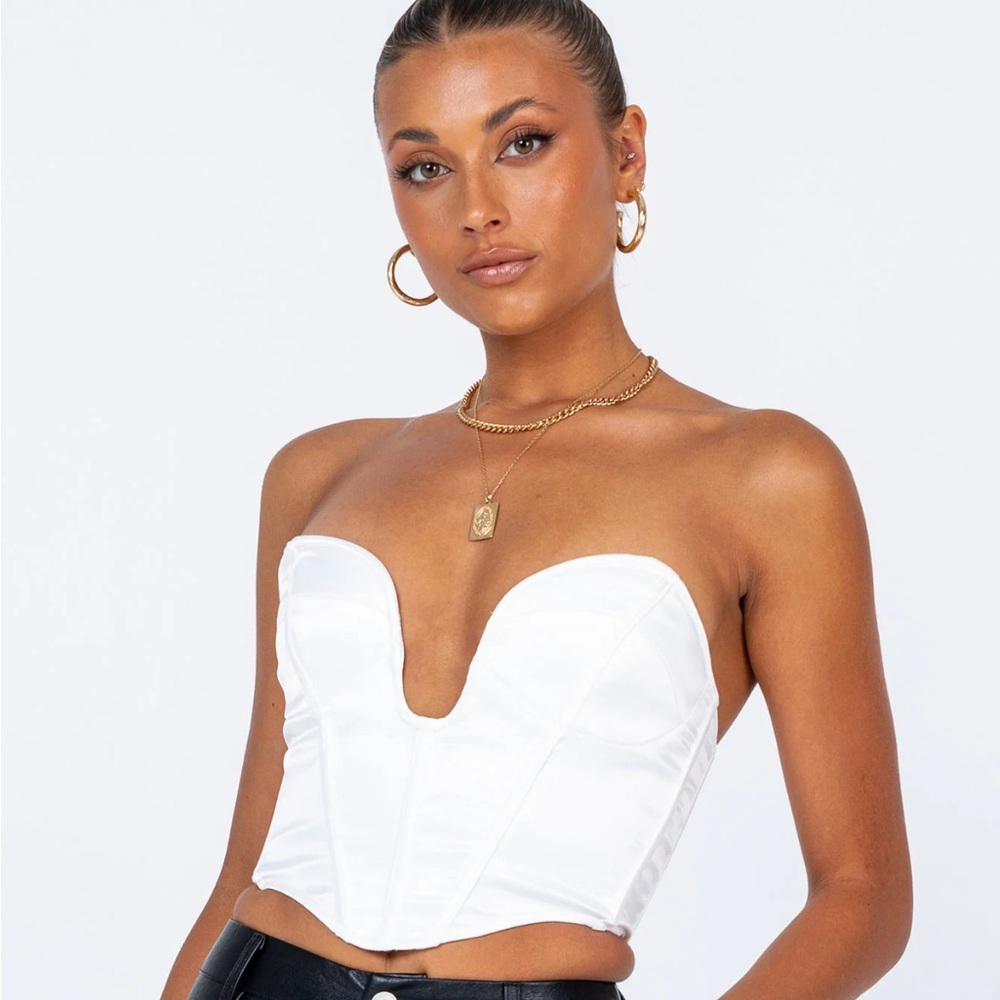 Princess Polly Irvine Strapless Top White